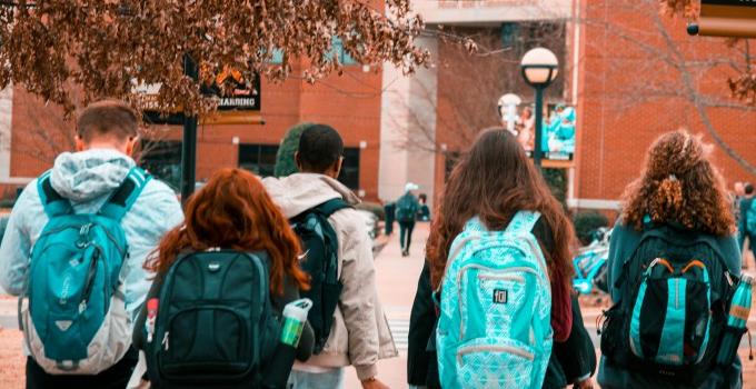 Students in autumn